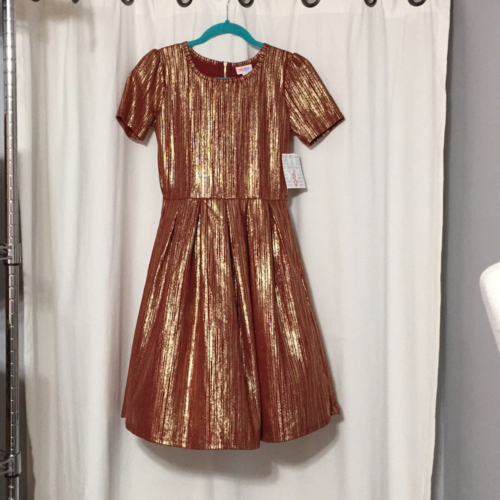 Brick and gold elegant LuLaRoe Amelia S NWT